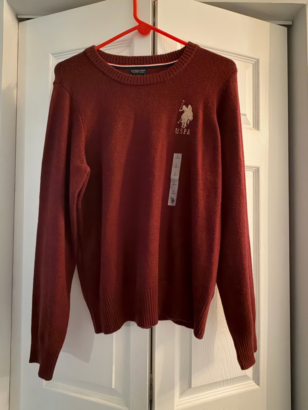 U.S. Polo Assn. Women's Crewneck Sweater in Burgundy